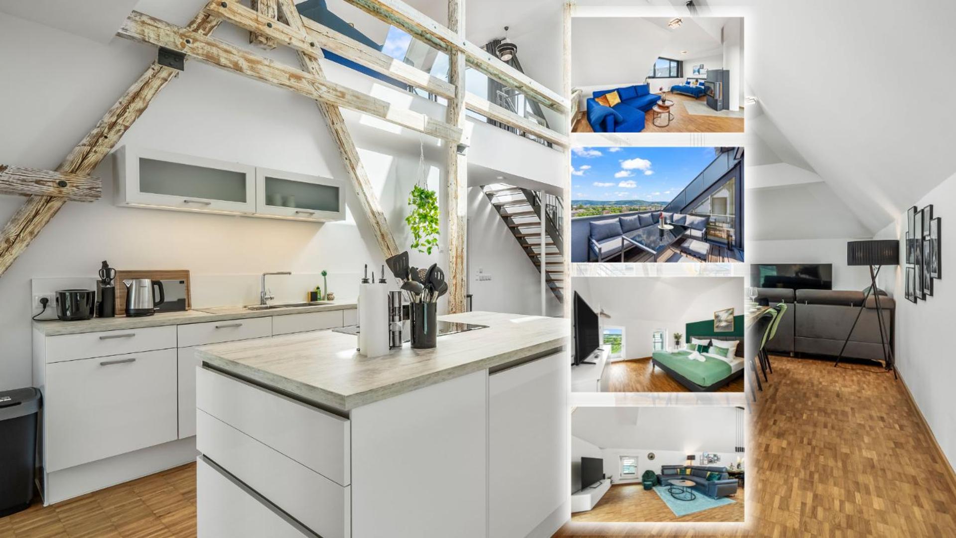Apartamento Dnd Design Loft I 170Qm I Parken I Balkon I Workstation I Netflix I Kaffee I Waschmaschine I Trockner I Xbox I Ausblick Wurzburgo Exterior foto